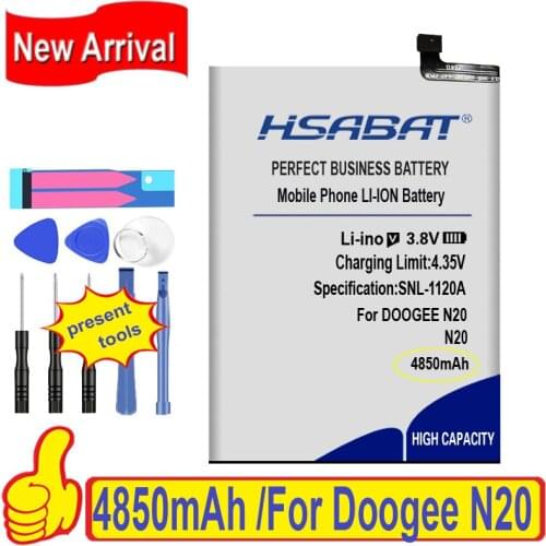 Top Brand 100% New 4850mAh Battery for DOOGEE N20 Batteries + free gfit