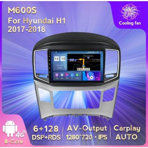 IPS HD 1280*720 Android 11 Car GPS Navigation DVD Multimedia Player for Hyundai H1 2017-2018 Stereo Player Carplay AUTO WIFI BT