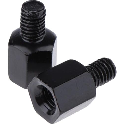 Motorcycle Racing Rearview Side Mirrors LH 8mm To RH 8mm Black