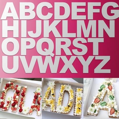 PET Alphabet Cake Molds 1Set Cookie Decorating Baking Pastry Mould Food Grade DIY Birthday Cake Dessert Tools