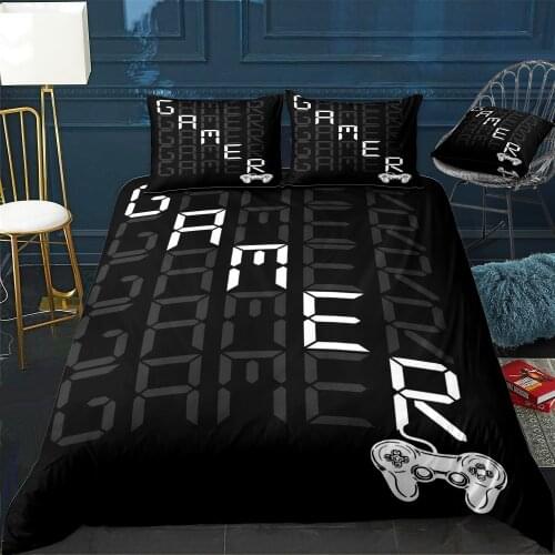 Gamer Pattern Controller Duvet Cover Twin/Queen/King Size Luxury Comforter Bedding Set With Pillowcase Home Bed Decora