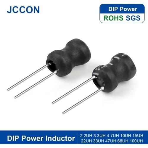 20Pcs DIP Power Inductor 2.2UH 3.3UH 4.7UH 10UH 15UH 22UH 33UH 47UH 68UH 100UH 150UH 220UH 330UH 470UH Inductance 6x8mm 8x10mm