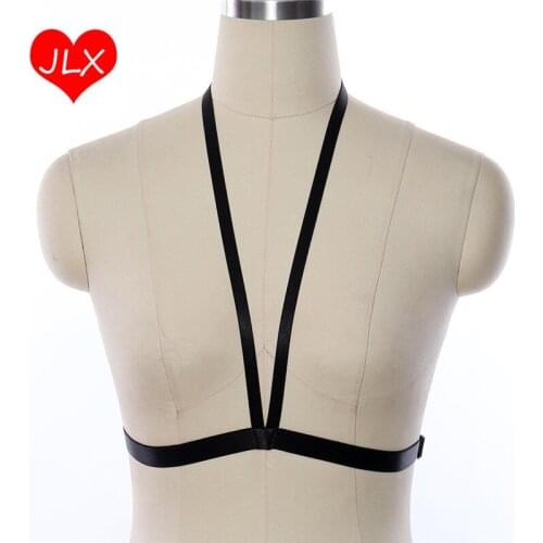 JLX.HARNESS Women fetish sexy cosply bdsm bondage slave body harness pastel goth cag bra lingerie liguero harajuku gothic top