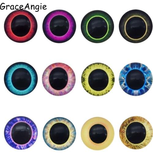 10-50X 6-30mm Dragon Eyes Cabochons Flatback Round Eye Pupil Glass Earring Cameo Human Doll Toy Eyes Jewelry Accessory Wholesale