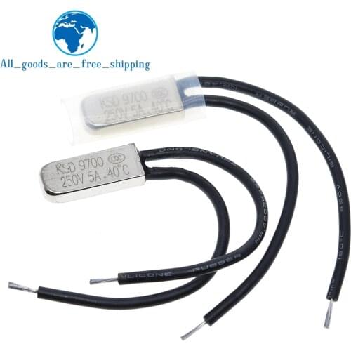 KSD9700 250V 5A Plastic / Bimetal Disc Temperature Switch N/C Thermostat Thermal Protector 15~70 degree centigrade Normal Close