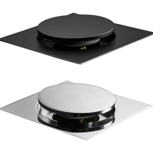 Metal Anti-odor Floor Drain Square Pop-Up Floor Drain Cover Shower Room Anti-rust Push Down Drain Plug for Home Bathroom Use
