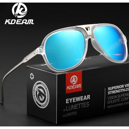 KDEAM High Quality Metal Pilot Sunglasses for Women Polarized Classic Design Driving Fishing Men Eyewear Real Coating Mirror Len