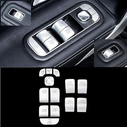 Car Window Glass Lift Button Sticker Car Accessories For Mercedes Benz A W177 B W247 GLB X247 2020+Class
