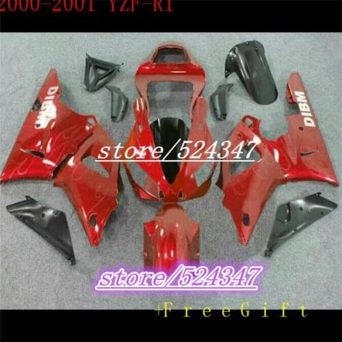 Nn-For YZF-R1 R1 00-01 Glossy red YZFR1 YZF1000 YZF 1000 2000 2001 Gloss red YZF R1 00 01 for Yamaha