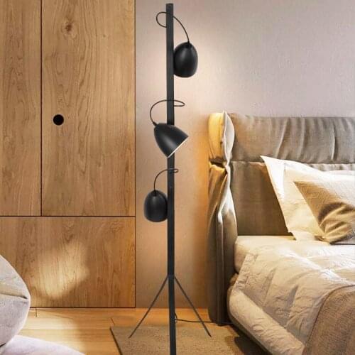 Nordic floor lamp bedroom study living room coffee table simple postmodern warm vertical reading LED floor lamp
