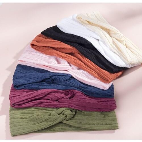 Bulk 32PC/lot Newborn Kids Cross Knot Cable Knit Nylon Baby Turban Ribbed Hair Bow Headbands Head wraps,Children Girls Headwear