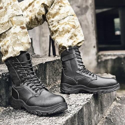 Shoes for mens boots military safety sneakers men man army oxford mens High boot dress casual Security winter vintage ankle top
