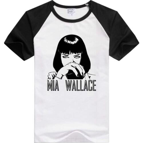 Mia Wallace short sleeve casual Men Women T-shirt Comfortable Tshirt Cool Print Tops Fashion GA576