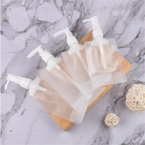 100ml Clear Seal Plastic Bags Reusable Leakproof Soap Lotion Sack With Lids Portable Travel Cosmetic Organizer Pouch Container