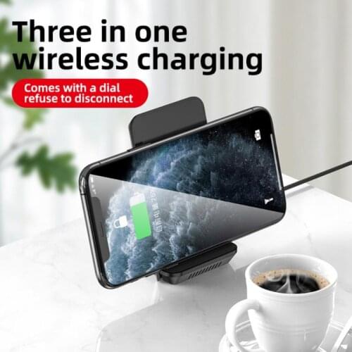Three-in-one 15W Folding Wireless Charger Mobile Phone Headset Watch Wireless Charger For Samsung For IPhone 12 11 Pro XS XR
