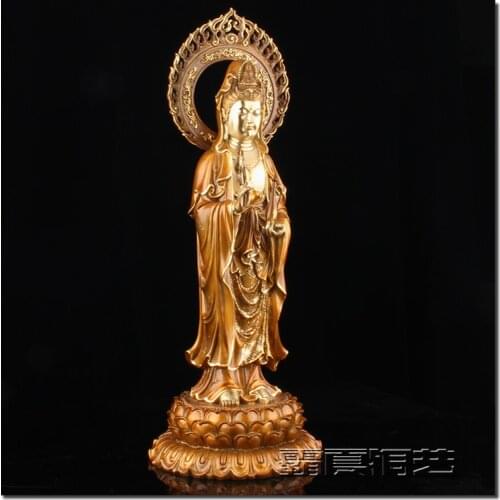 45CM- 2021 TOP grade bless family Safety Health luck efficacious Talisman Buddhism brass GUANYIN Avalokitesvara Buddha statue