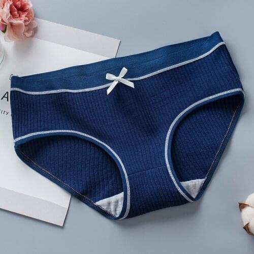 Cotton Underwear Womens Panties lingerie Comfortable Low-waist Soft Student Stretch Large Size Ladies Briefs
