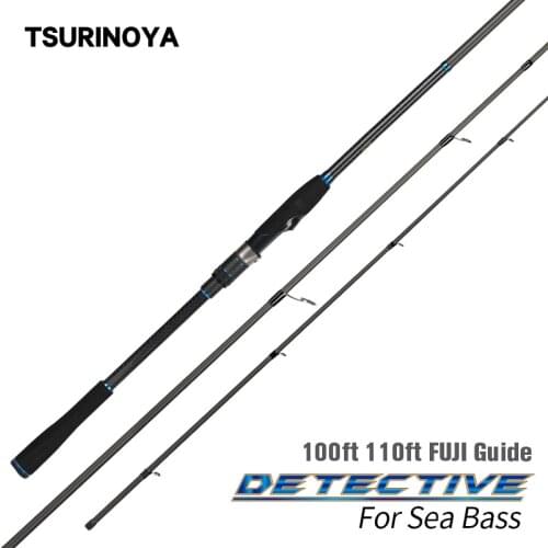 TSUINOYA DETECTIVE Inshore Rod 3.0m 3.3m 3pcs Full FUJI Parts M Power MF Action Lure Fishing Rod Spinning Casting Seabass Rod