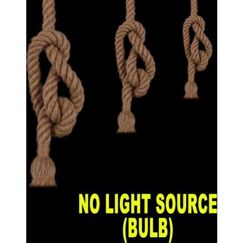 Hemp Rope Pendant Lights Vintage Retro Loft Industrial Hanging Lamp for Living Room Kitchen Home Light Fixtures Decor Luminaire