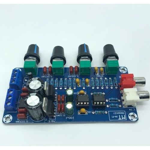 XH-M164 NE5532 Stereo Pre-amp Preamplifier Tone Board Audio 4 Channels Amplifier Module 4CH CH Control Circuit Telephone Preamp