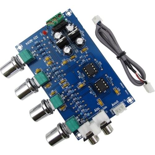 XH-M164 NE5532 Stereo Pre-amp Preamplifier Tone Board Audio 4 Channels Amplifier Module 4CH CH Control Circuit Telephone Preamp