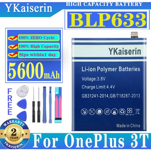 YKaiserin OnePlus 3T Phone Batteries
