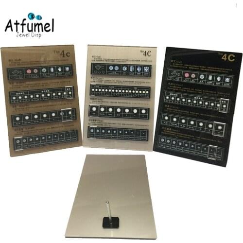 Jewelry Diamond 4C Standard Carat Weight Cut Scale Showcase Stand Acrylic 4C Board Explanation Prop Teaching Tester Tool Display