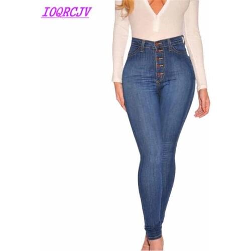 Jeans womens 2020 autumn winter High waist elasticity Pencil pants Trousers Plus size Slim female Sexy Denim pants IOQRCJV H460
