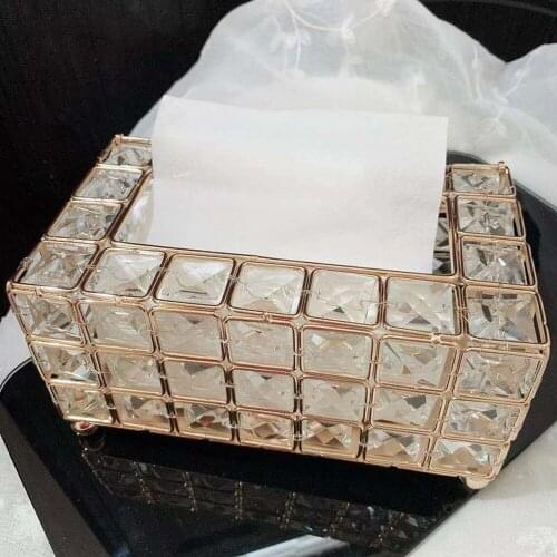 Gold Metal Tissue Boxes Dispenser Cover Living Room Home Office Storage Tissue Box Napkins Organization Servilletero Home Decor