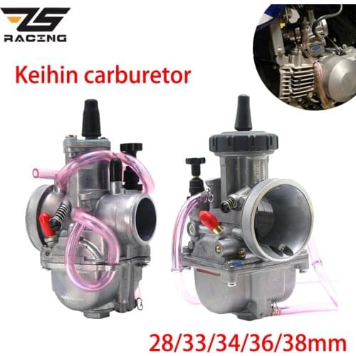 ZS Racing Universal 28mm 33mm 35mm 36mm 38mm PWK Carburador Keihin Carburetor For 2T 4T Engine 100cc-350cc Moto