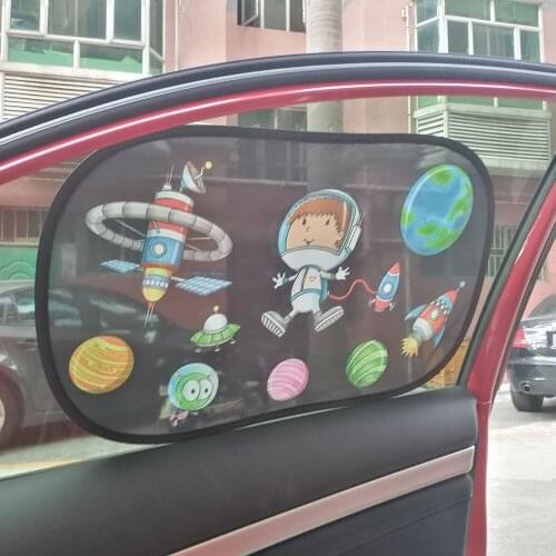 2PC Universal Cartoon Window Sun Shield for Baby Window Sun shades Mesh Sun UV Rays Sun Glare Protective Cover for Toyota Camry