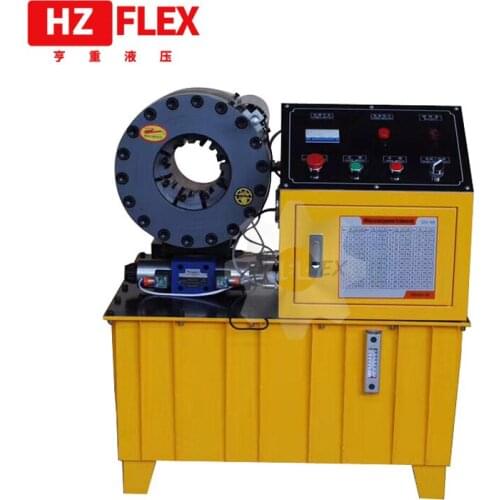 2021 HZFLEX 1/4''-2'' industrial pipe big diameter hydraulic hose pressing machine for hot sale
