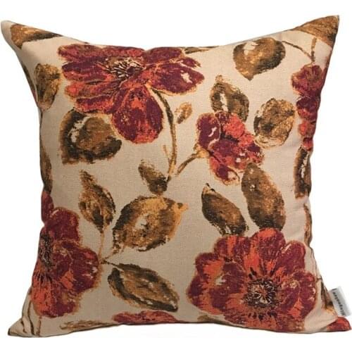 45X45CM double face Vintage printed decorative pillow case cushion cover retro flowers pattern pillow cover