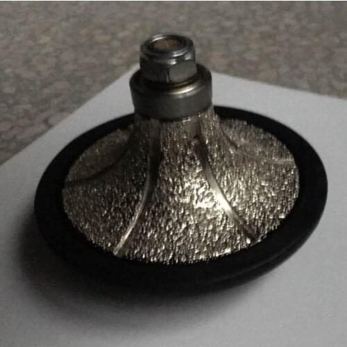 Diamond Hand Profiler B30 Vacuum Brazed Profile Wheel Plastic Cover Router Bit for Marble Stone Countertop M14 Thread Wet or Dry