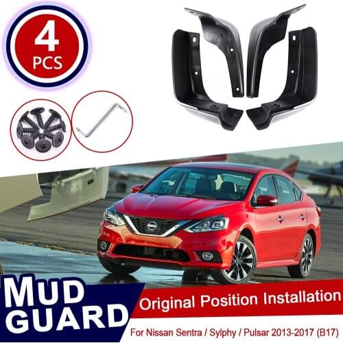 For Nissan Sentra Sylphy Pulsar 2013~2019 B17 Car Mud Flaps Mudguard Guards Fender Mudflaps Accessories 2014 2015 2016 2017 2018