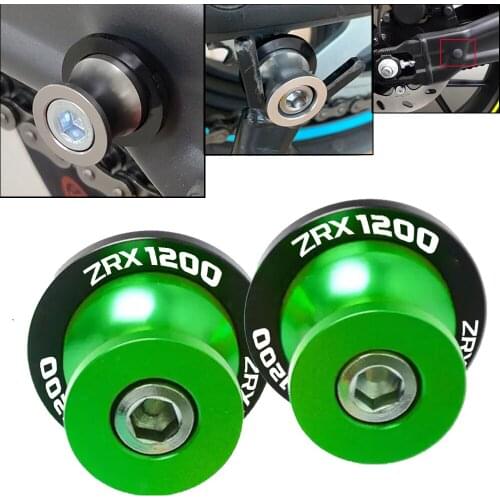 For Kawasaki ZRX1200 R ZRX1200R ZRX 1200 R 2001 2002 2003 2004 2005 Motorcycle Swingarm Spools Slider Stand Screws Accessories