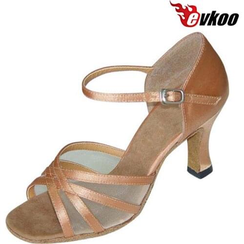 Evkoodance Four Colors For Choose Comfortable 7cm Heel Height Can Be Custom Woman Latin Dancing Shoes For Women Evkoo-100