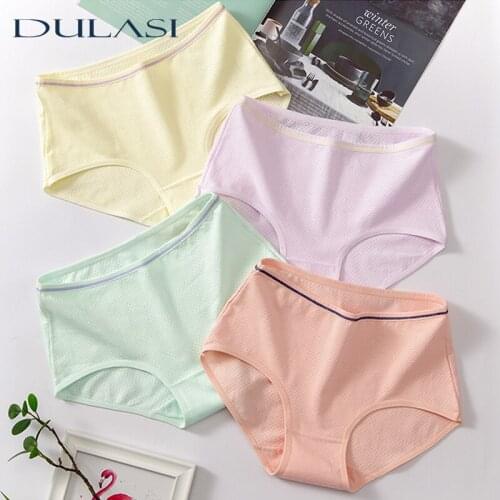 Cotton Womens Panties Classic Colorful Underpants For Teenager New Top Comfortable Underwear Stretch Recommend M-XL DULASI