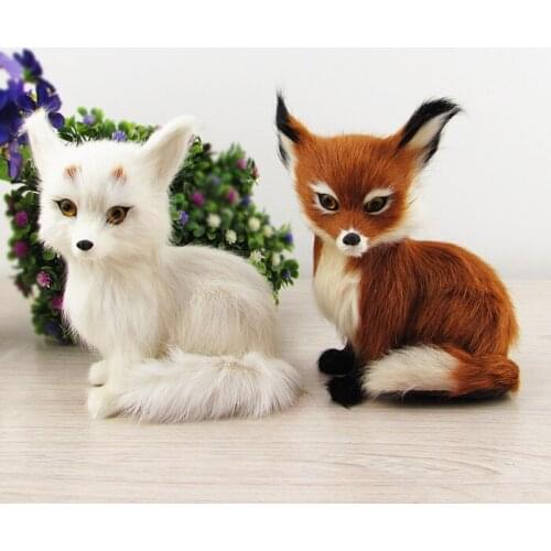 Simulation fox ,real fur about 11x15cm fox model car ornament decoration gift h1311