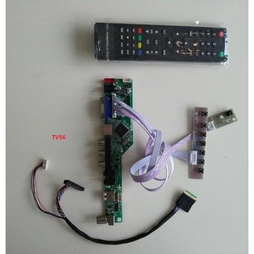 Kit TV56 Controller driver board panel monitor HDMI DVI VGA LED LCD DIY for G101STN01.D 1024×600 10.1" 40PIN