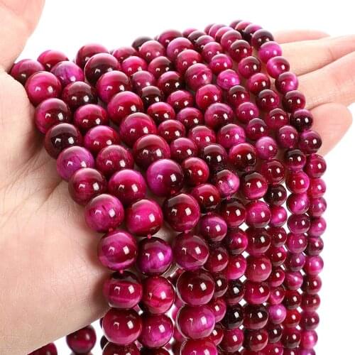 LW001 6/8/10mm Top AAA Natural Stone Beads,Tiger Eye Crystal Gemstone(Rose red tiger eye) /for Jewelry Making