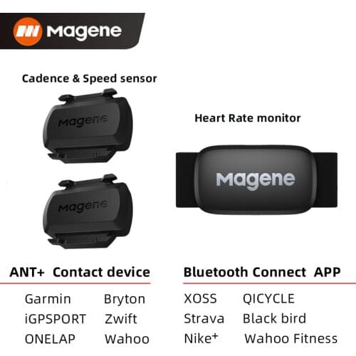 Magene H64 Heart Rate Monitor Cycle Dual Mode ANT+ Bluetooth Sensor With Chest Strap For Wahoo Garmin Bryton XOSS Bike Computer