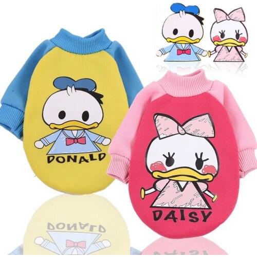 Cheap Cartoon Puppy Dog Cat Hoodie Sweat Chien Sweatshirt For Dog Hoodie Teacup Clothes Yorkshire Terrier Warm Clothing Hoodies