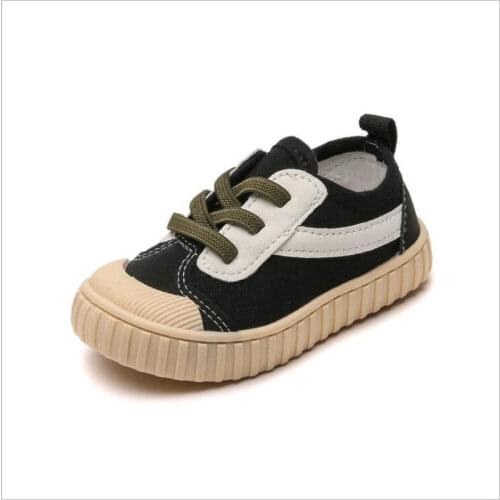 2021 autumn new childrens canvas shoes girls' breathable boys' casual white shoes babys soft sole anti kicking walking shoes