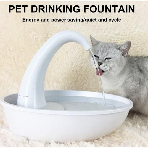 USB Swan Pet Drinking Fountain Pet Water Dispenser Cat Feeding Water Flowing Fountain Automatic Recycling Cat Dog Water Fountain