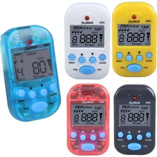 Mini Professional Metronome M50 Digital LCD Clip-on Digital Tuner for Guitar Piano Guitar Accessories Mooer Pedal Guita