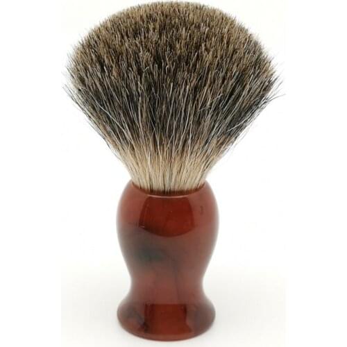 TEYO Pure Badger Hair Shaving Brush of Resin Handle Perfect for Wet Shave Cream Beard Brush