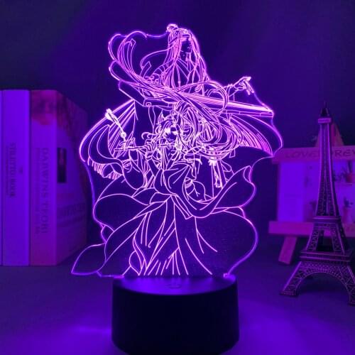 Mo Dao Zu Shi Led Light for Kids Bedroom Decoration Night Light Birthday Gift Room Desk Acrylic MDZS 3d Lamp Mo Dao Zu Shi