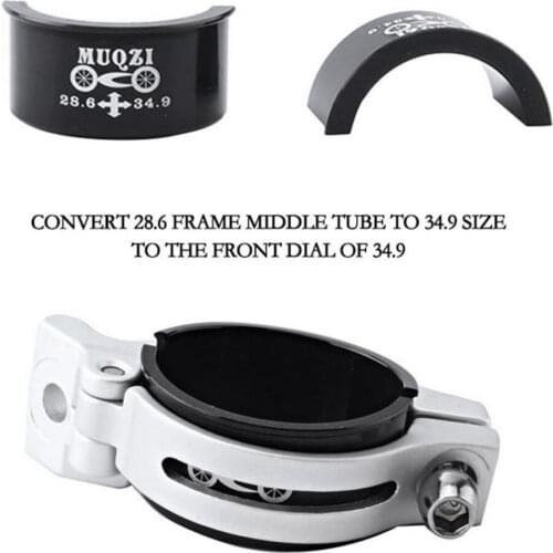 Bicycle Front Derailleur Clip Adapter Mountain Road Bike MTB Seat Clamp Converter Shim Reduces 34.9mm to 28.6mm