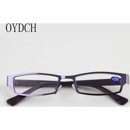 High-grade stainless steel reading glasses fashion color ladies old light glasses